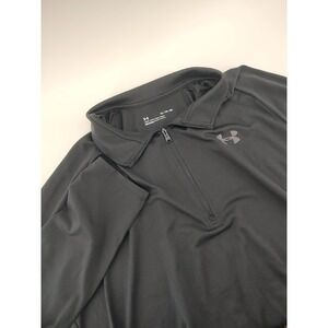 Under Armour Pullover Mens XL Black Excellent 1/4 Zip Loose Fit Activewear Top